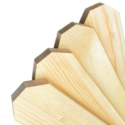 Image of Fence Pickets 20mm Thick x 95mm Wide – Smooth Planed Pine Wooden Garden Fence Boards – Timber Pales for Outdoor Fencing, Gates & Landscaping (1200mm, 5)