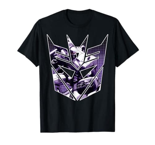 Image of Transformers Logo Decepticon Shield Megatron T-Shirt