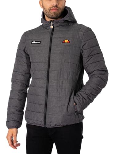 Image of ellesse Men's Lombardy Jacket, Dark Grey Marl, S UK