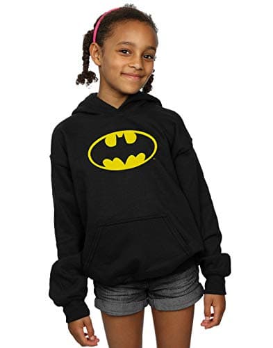 Image of DC Comics Girls Batman Logo Hoodie 12-13 Years Black