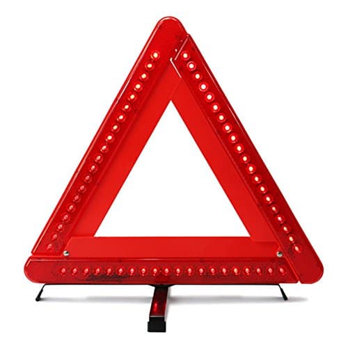 Image of Krtopo Foldable Warning Triangle LED Car/Roadside Reflective Emergency Triangle Reflector Flasher