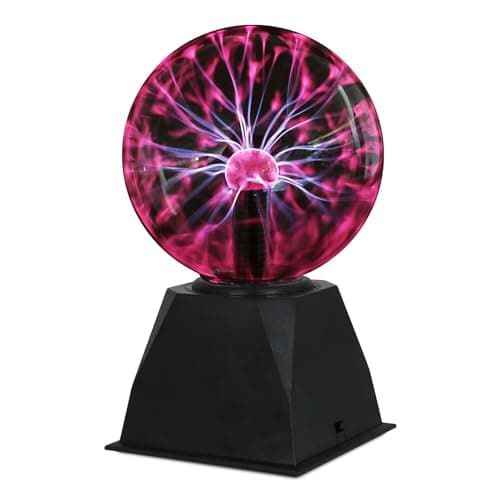 Image of Pheashine Plasma Ball 5 inch, Plasma Lamp Touch Sensitive & Sound Activated Sphere Electric Plasma Globe Light, Stress Relief Desk Lamp for Parties, Christmas, Room Decoration