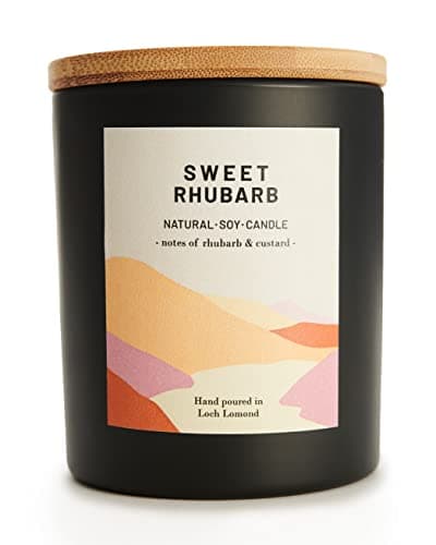 Image of Ocoee House | Luxury Scented Soy Wax Candles. Hand Poured in Loch Lomond, Scotland. Organic & Vegan (+8 Scent Options, x2 Sizes) Sweet Rhubarb, Single Wick - 450g