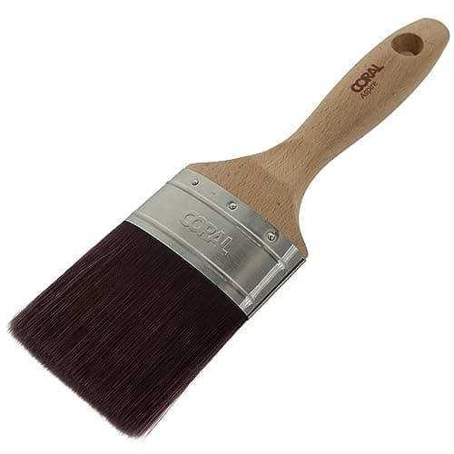 Image of Coral 31745 Aspire 3 inch Paint Brush Professional Firm Straight Cut with Oval Profile for Fast Accurate Ultra-Smooth Finish with Trade Emulsion or Gloss FSC Wood Handle