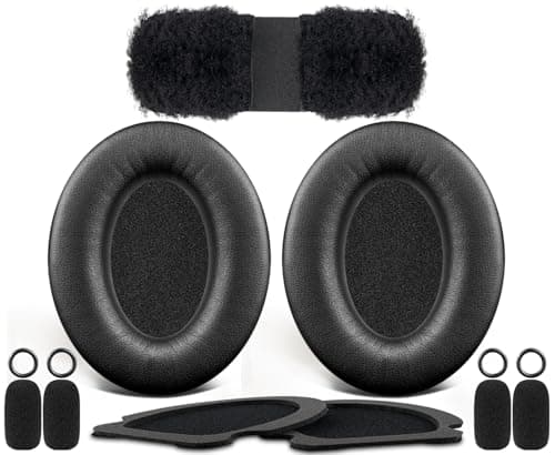 Image of SOULWIT Earpad Cushions + Headband + Microphone Foam Covers, Replacement Kit for Bose Aviation X A10/A20 Headset - Black