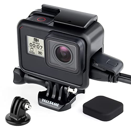 Image of YALLSAME Frame Mount Case for GoPro HERO 7 6 5 with Lens Cap Tripod Adapter Protective Skeleton Housing Accessories for GoPro 5 6 7 Black Silver White HERO 2018