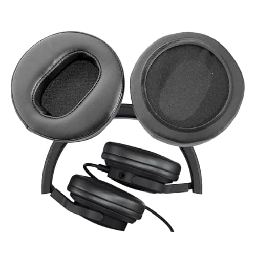 Image of Replacement Earpads Ear Cushion Bud Repair Parts Compatible with Cherry HC 2.2 Wired Gaming Headset (1 Pair) (Black Leather)