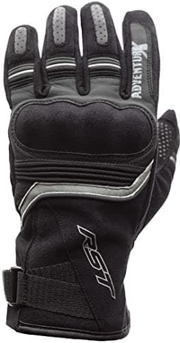 Image of RST Adventure-X CE Black Leather Amara Motorcycle Glove Size 09