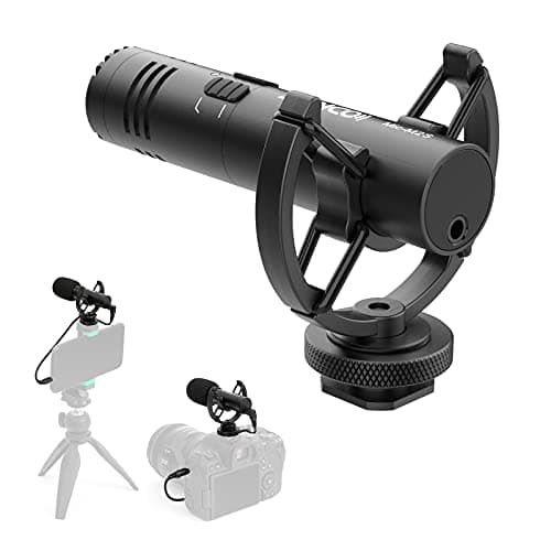 Image of SYNCO Camera Microphone, M2S Camcorder External Shotgun Microphone with Low Cut Filter For DSLR Cameras Smartphone, Cardioid Directional Video Mic