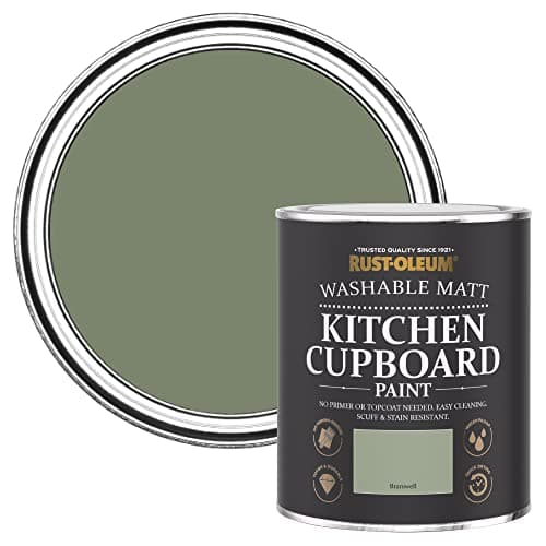 Image of Rust-Oleum Green Kitchen Cupboard Paint in Matt Finish - Bramwell 750ml