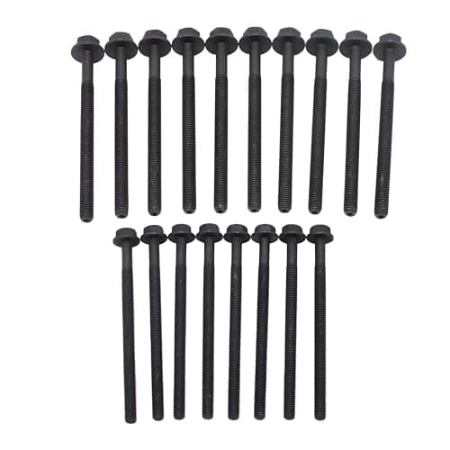 Image of Engine Cylinder Head Bolts Set 1372302 Black 18 PCS for Transit 2.2 Fwd Rwd MK7 MK8 2006-On Custom