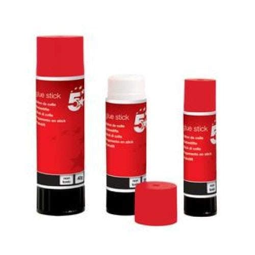 Image of 5 Star 108233 Office Glue Stick Solid Washable Non-toxic Large 40g [Pack 6]