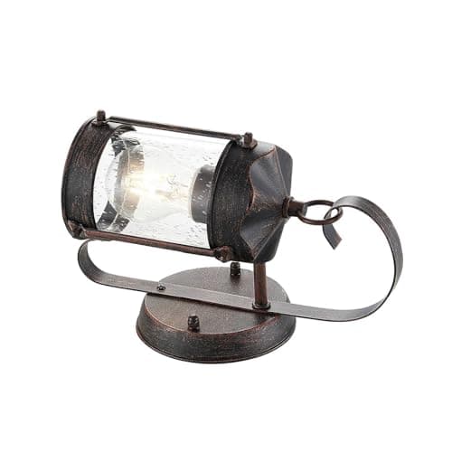 Image of Lindby Outdoor Wall Light Farly dimmable in Brown Made of Aluminium (1 Light Source, E27) from wall lamp for Exterior/Interior Walls House Terrace und Balcony