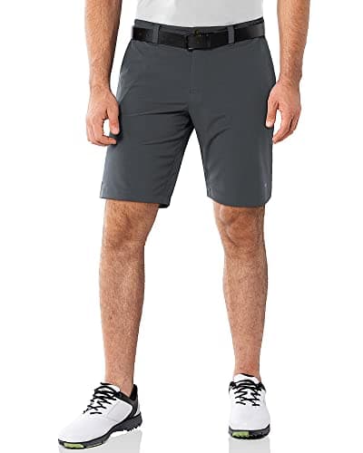 Image of 33,000ft Men's Golf Shorts 9" Dry Fit Stretch Golf Short UPF 50+ Lightweight Flat Front 4-Way Stretch Bermuda Shorts Breathable Shorts with 4 Pockets and Tee Holders, Grey 32W x 9L