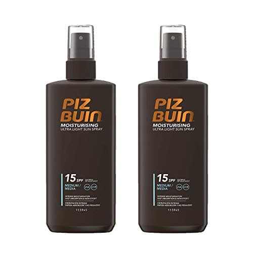 Image of 2 x Piz Buin Moisturising Ultra Light Sun Spray SPF15-200ml