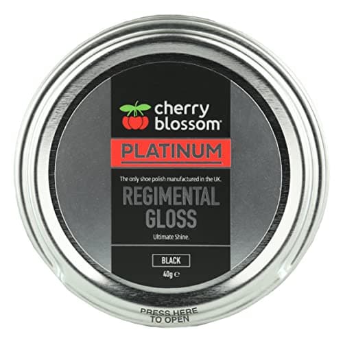 Image of Cherry Blossom Footwear Regimental Gloss Shoe Polish, Black, 40g