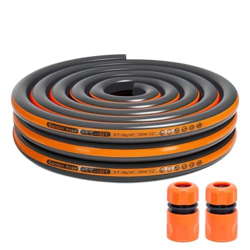 Image of VReder Hose Pipe, 1/2” Heavy Duty Garden Hose, 4-Layered Burst-Proof Reinforced PVC Water Hose with Quick Connect, Kink-Free Flexible Hose for Garden Irrigation Car Washing Watering (2 Metres)