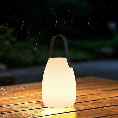 Image of MALUX LED Table Lamp Battery with Remote Control Warm White 8 Colours Dimmable Table Lamp Outdoor Waterproof Ideal Decor for Your Home and Garden (Silica Gel)