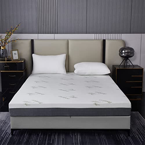 Image of 18 Cm Bamboo Memory Foam Mattress, Anti Allergy Anti-Bacterial Hypoallergenic Soft Comfortable Pressure Relief Mattress For Sleep, Double