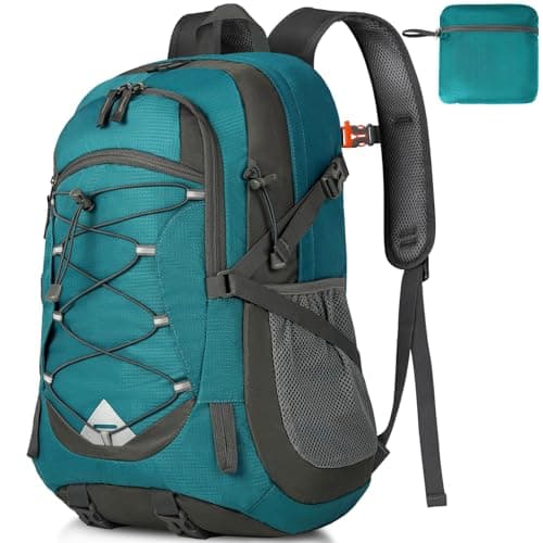 Image of IGOLUMON Hiking Backpack 40L Lightweight Foldable Backpack for Men Women Durable Water Resistant Daypack Rucksack for Camping Cycling Climbing Walking Mountaineer Outdoor Sports (Green)