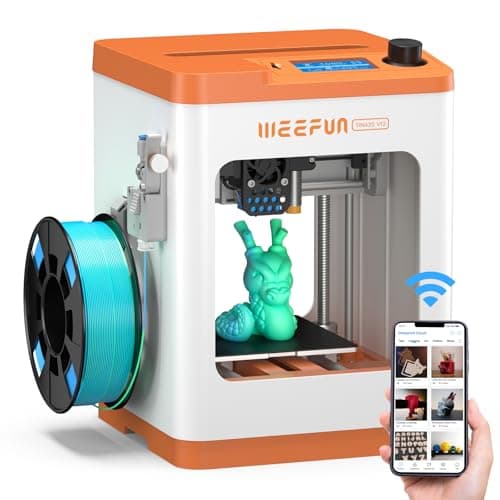 Image of WEEFUN TINA2S 3D Printer Fully Assembled with App WiFi Cloud Printing, Massive Model Library, DIY 3D Printers Auto Bed Levelling Mini 3D Printer for Beginners, Kids, Home, Education Classroom