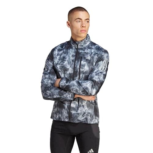 Image of adidas Men's Own The Run Jacket, White/Black/Grey, L