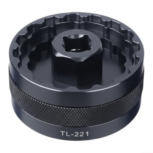 Image of 5-in-1 Bicycle Bottom Bracket Tool,for 44mm, BBR-60, FSA-386, DUB16T, BB-R9100, Precision Aluminum Alloy Socket,for Mountain,and Road Bike Maintenance(black)