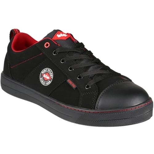 Image of Lee Cooper LCSHOE054 Workwear SB/SRA Retro Baseball Boot, Unisex Modern Styling Safety Boot Work Safety Shoe, Black, 5.5 UK