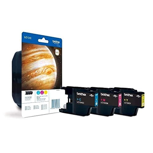 Image of Brother LC-1240C/LC-1240M/LC-1240Y Inkjet Cartridges, Cyan/Magenta/Yellow, Multi-Pack, Standard Yield, Includes 3 x Inkjet Cartridges, Brother Genuine Supplies