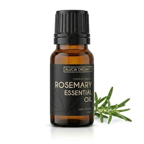 Image of Pure Organic Rosemary Essential Oil 10ml - Certified Organic Aromatherapy Oil for Diffuser Humidifier & Massage Blends - Undiluted Pure Natural Essentials for Skin, Hair & Bath, Vegan Cruelty-Free