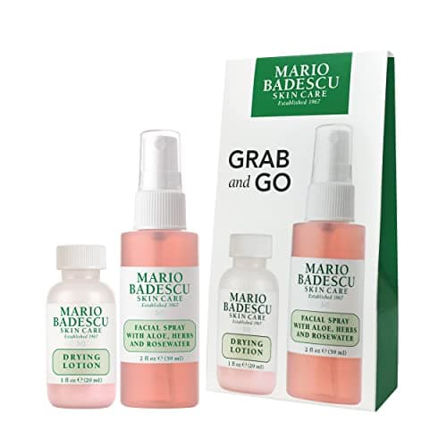 Image of Mario Badescu Grab & Go Set - Face Skincare Set - Plastic Bottle Drying Lotion & Facial Spray with Aloe, Herbs and Rosewater