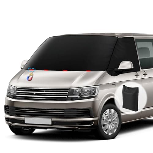 Image of ZATOOTO Car Windscreen Cover for Volkswagen T5 T6, 600D Oxford Cloth Waterproof Windscreen Sunshield Cover, All weather Windscreen, Cover, Light Blocking UV/Frost/Ice/Dust