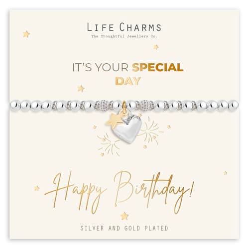 Image of Life Charms Happy Birthday Stretch Bracelet in Gift Box