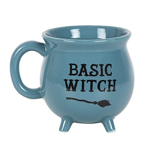 Image of Pacific Giftware Something Different UK Cauldron Mug Basic Witch Blue Coffee Cup Wiccan Halloween