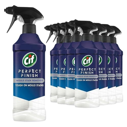 Image of Cif Perfect Finish 100% Tough Stain Removal Spray for Stainless Steel, Anti Limescale, Oven & Grill or Anti Mould Effective Degreaser for Kitchen and Outdoor, 435ml (Buy 12, Anti Mould)