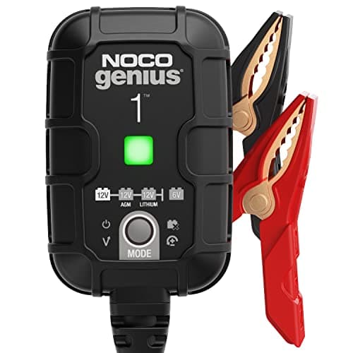 Image of NOCO GENIUS1: 1A 6V/12V Smart Battery Charger – Automatic Maintainer, Trickle Charger & Desulfator with Overcharge Protection & Temperature Compensation – For Lead-Acid & Lithium Batteries