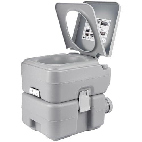 Image of SUNNYNEST Portable Camping Toilet 20L with Flush – Heavy Duty Adult Portable Toilet, Removable Waste Tank & Carry Handle, Leak-Proof Portable Porta Potty for Camping, RV, Hiking, Travel & Caravan