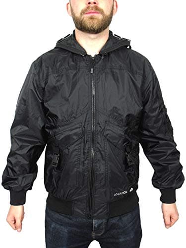 Image of Hooded Black/Camouflage Hunter EXO Mens Goggle Location Bomber Jacket Waterproof, L, Black