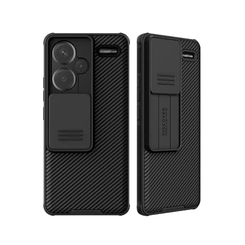 Image of Xiaomi Redmi Note 13 Pro Plus 5G Phone Case with Slide Camera Cover, Slim Stylish Slip Shockproof Protective CamShield Case for Redmi Note 13 Pro+ Black