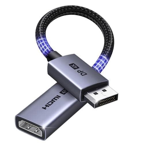Image of UGREEN 4K@60Hz DisplayPort to HDMI Adapter DP 1.2 to HDMI 2.0 Cable 2K@144Hz/1080P@240Hz Uni-Direction Aluminum Multi Screen Gaming Compatible with Monitor Projector HP Dell HDTV Asus AMD GPU NVIDIA