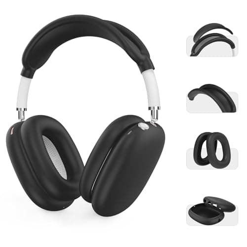Image of AHASTYLE Silicone Case Cover for AirPods Max Headphones (USB-C/Lightning)(2024/2020) [4 in 1] Anti-Scratch Ear Pad Cover/Ear Cups Cover/Headband Pad/Headband Cover Accessories for Apple AirPods Max