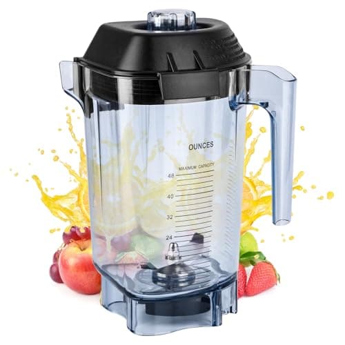 Image of For Vitamix Blender Pitcher 48oz, Upgrade Replacement Pitcher Container Jar Cup for Vitamix Quiet One VM0145 VM0100A 36019 15978 16016 BarBoss Drink Machine Advance Commercial Blender Pitcher