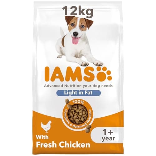 Image of IAMS Light in Fat Complete Dry Dog Food Chicken 12kg - 30% Lower Fat Formula