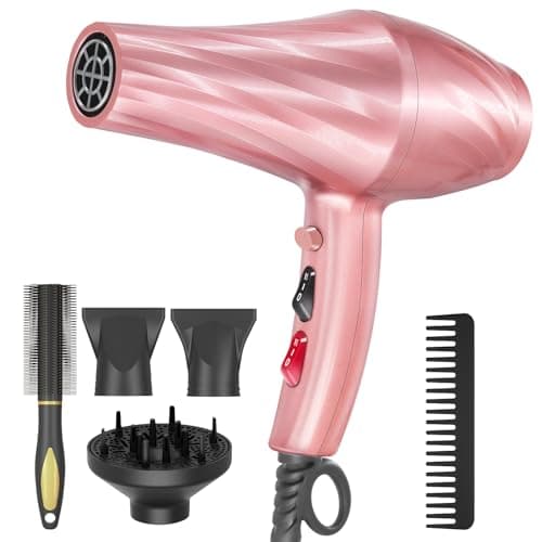 Image of Hair Dryer, Jooayou 3000W Professional Ionic Hairdryers for Women Men, Fast Drying Blow Dryer with Diffuser for Salon Home Travel, Perfect for Gifts