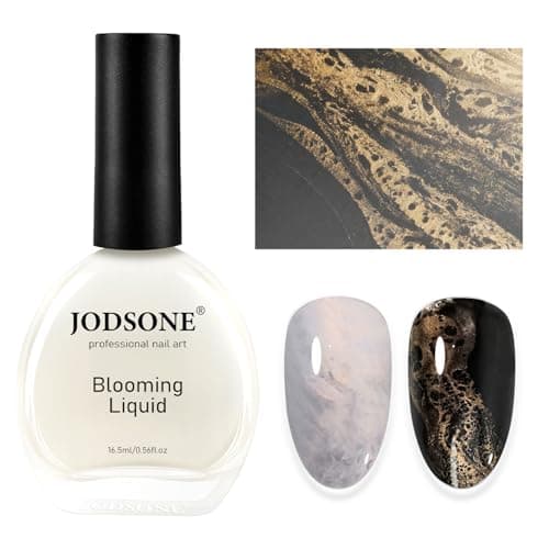 Image of JODSONE Ocean Wave Blooming Gel,16.5ml Wave Golden Blooming Liquid for Spreading Effect Wave,High Fluidity Wave Textures for Ocean Wave Nail Art,DIY Nail Art Design,Use with Clear Base Coat