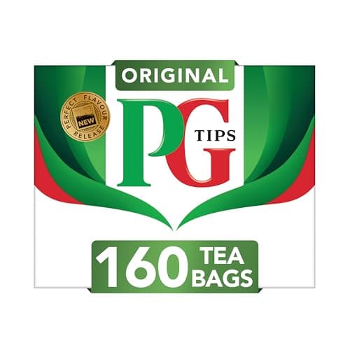 Image of PG Tips Original, Black Tea Bags Bulk, Refreshing, Flavourful & Full-Bodied, Perfect Flavour Release, 160 Plant Based Biodegradable Teabags