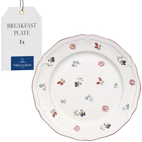 Image of Villeroy & Boch - Petite Fleur Breakfast Plate 21 cm White, Dishwasher Safe, Microwave Safe,Small Plate for Salad and Dessert, Tableware, Premium Porcelain
