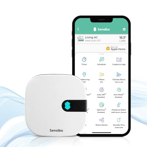 Image of Sensibo Air - Smart Air Conditioner Controller. Apple HomeKit Certified. 60-Seconds Installation. Maintains Comfort and Energy Saving Features. Compatible with Google, Alexa, Apple HomeKit & Siri