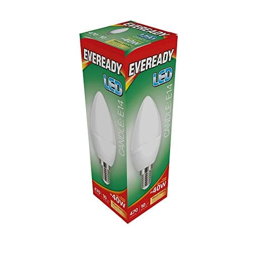 Image of 2x EVEREADY LED Bulb Candle Opal 6w SES E14 3000K Warm White 470lm