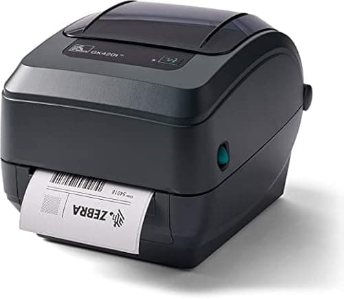 Image of Zebra - GK420t Thermal Transfer Desktop Printer for Labels, Receipts, Barcodes, Tags, and Wrist Bands - Print Width of 4 in - USB and Ethernet Port Connectivity (Renewed)